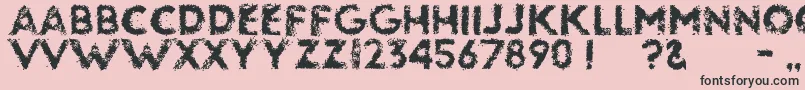 Glassbeads Font – Black Fonts on Pink Background