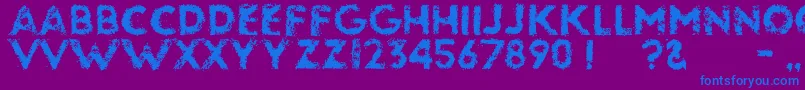 Glassbeads Font – Blue Fonts on Purple Background