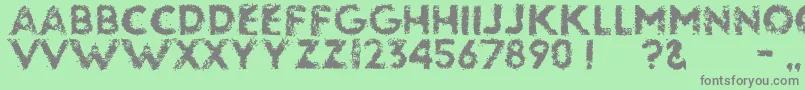 Glassbeads Font – Gray Fonts on Green Background