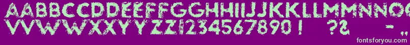 Glassbeads Font – Green Fonts on Purple Background