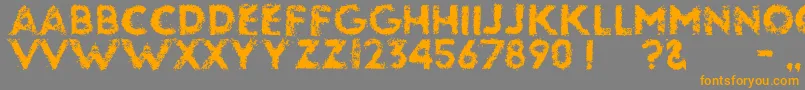 Glassbeads Font – Orange Fonts on Gray Background