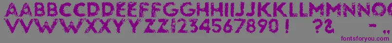 Glassbeads Font – Purple Fonts on Gray Background