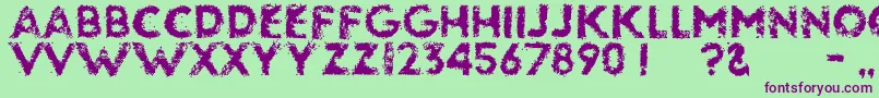 Glassbeads Font – Purple Fonts on Green Background