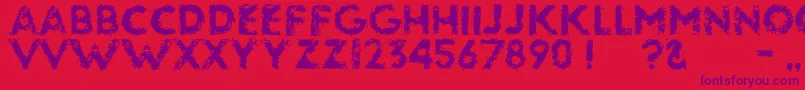 Glassbeads Font – Purple Fonts on Red Background