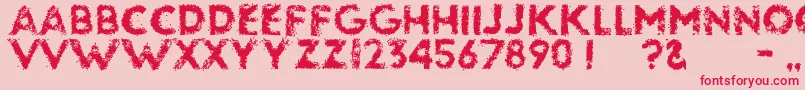 Glassbeads Font – Red Fonts on Pink Background