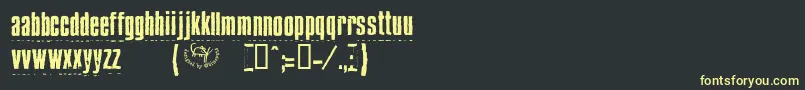 BluecakeAutospaced Font – Yellow Fonts on Black Background