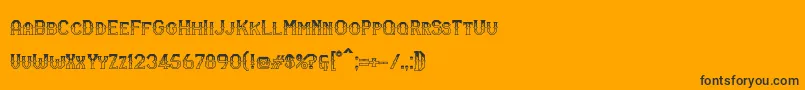 RmSerifancy Font – Black Fonts on Orange Background