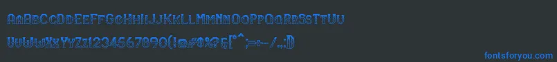 RmSerifancy Font – Blue Fonts on Black Background