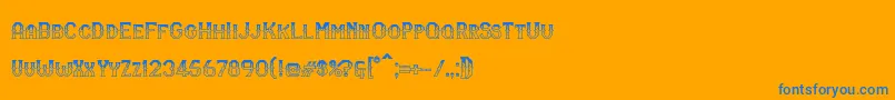 RmSerifancy Font – Blue Fonts on Orange Background