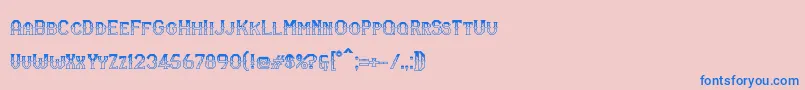 RmSerifancy Font – Blue Fonts on Pink Background