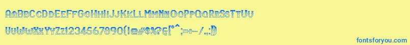RmSerifancy Font – Blue Fonts on Yellow Background