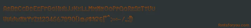 RmSerifancy Font – Brown Fonts on Black Background