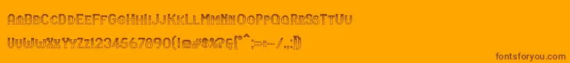 RmSerifancy Font – Brown Fonts on Orange Background