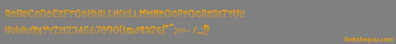 RmSerifancy Font – Orange Fonts on Gray Background