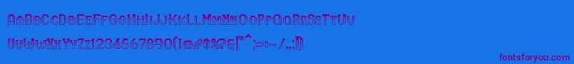 RmSerifancy Font – Purple Fonts on Blue Background
