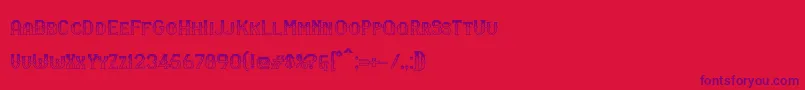 RmSerifancy Font – Purple Fonts on Red Background