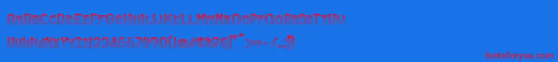 RmSerifancy Font – Red Fonts on Blue Background