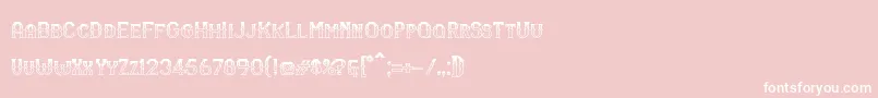 フォントRmSerifancy – ピンクの背景に白い文字