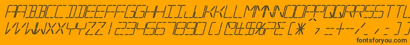 SilverballBoldItalic-fontti – mustat fontit oranssilla taustalla
