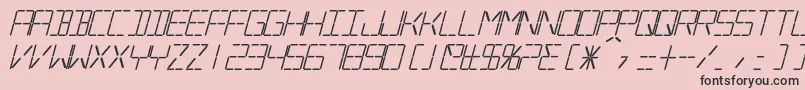 SilverballBoldItalic Font – Black Fonts on Pink Background