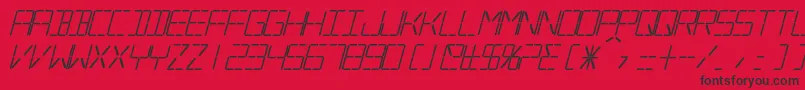 SilverballBoldItalic Font – Black Fonts on Red Background