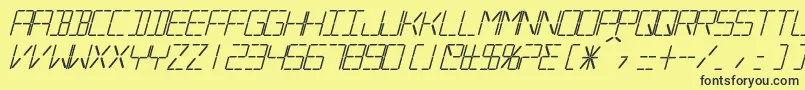 SilverballBoldItalic Font – Black Fonts on Yellow Background