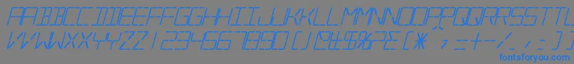 SilverballBoldItalic Font – Blue Fonts on Gray Background