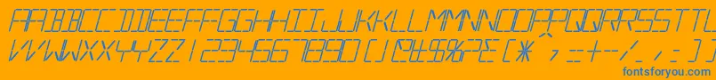 SilverballBoldItalic Font – Blue Fonts on Orange Background