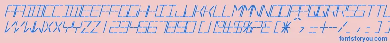 SilverballBoldItalic Font – Blue Fonts on Pink Background
