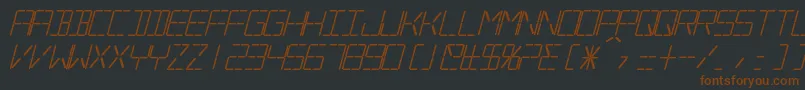 SilverballBoldItalic Font – Brown Fonts on Black Background