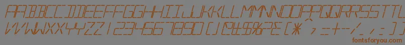 SilverballBoldItalic Font – Brown Fonts on Gray Background