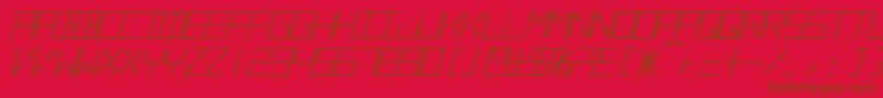 SilverballBoldItalic Font – Brown Fonts on Red Background