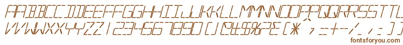 SilverballBoldItalic-fontti – ruskeat fontit valkoisella taustalla