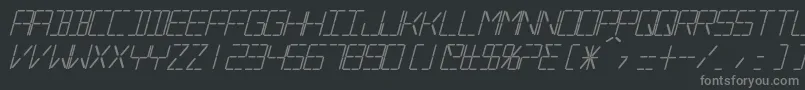 Police SilverballBoldItalic – polices grises sur fond noir