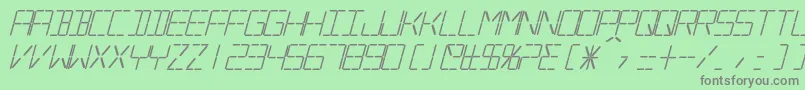 SilverballBoldItalic Font – Gray Fonts on Green Background