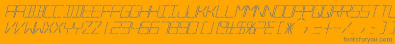 フォントSilverballBoldItalic – オレンジの背景に灰色の文字
