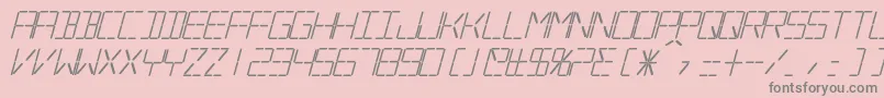 SilverballBoldItalic Font – Gray Fonts on Pink Background