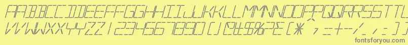 Шрифт SilverballBoldItalic – серые шрифты на жёлтом фоне