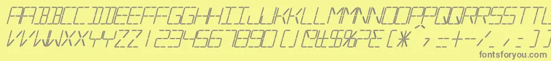 SilverballBoldItalic Font – Gray Fonts on Yellow Background