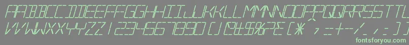 SilverballBoldItalic Font – Green Fonts on Gray Background