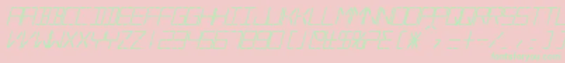 フォントSilverballBoldItalic – ピンクの背景に緑の文字