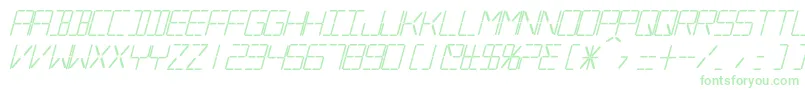 SilverballBoldItalic-fontti – vihreät fontit