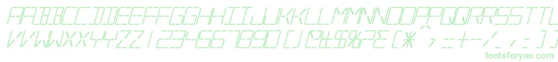 SilverballBoldItalic Font – Green Fonts on White Background