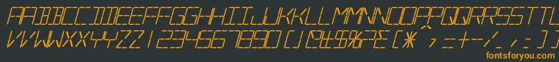 フォントSilverballBoldItalic – 黒い背景にオレンジの文字