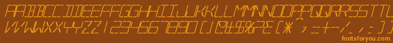 SilverballBoldItalic Font – Orange Fonts on Brown Background