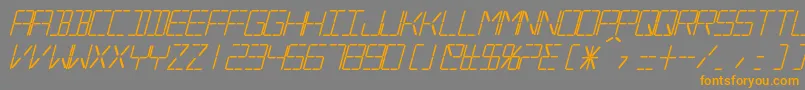 SilverballBoldItalic Font – Orange Fonts on Gray Background