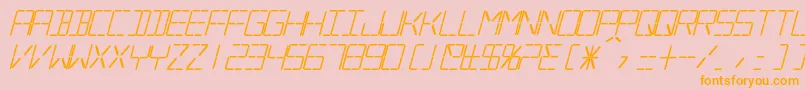 SilverballBoldItalic Font – Orange Fonts on Pink Background