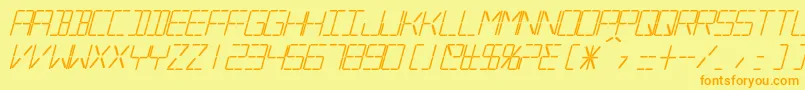 SilverballBoldItalic Font – Orange Fonts on Yellow Background