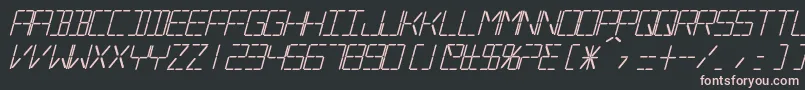 Шрифт SilverballBoldItalic – розовые шрифты на чёрном фоне