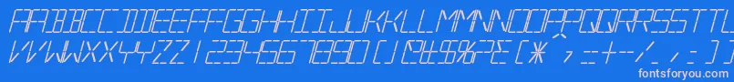 フォントSilverballBoldItalic – ピンクの文字、青い背景